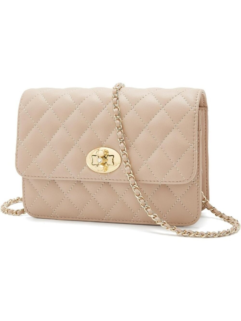 Genuine Leather Quilted Crossbody Bag for Women | Small Shoulder Purse with